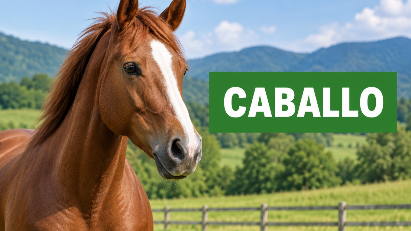 CABALLO EN LA GRANJA