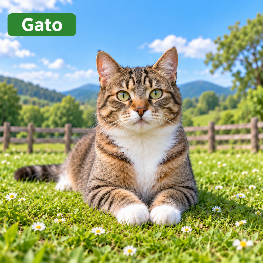 gato echado en el jardin